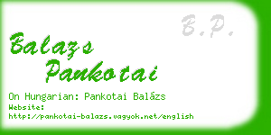 balazs pankotai business card